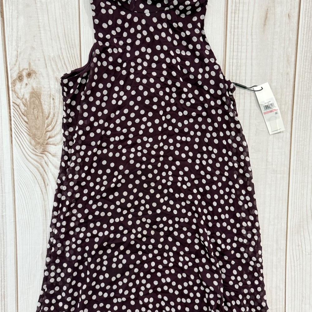 Calvin Klein Polka Dot Sleeveless Dress